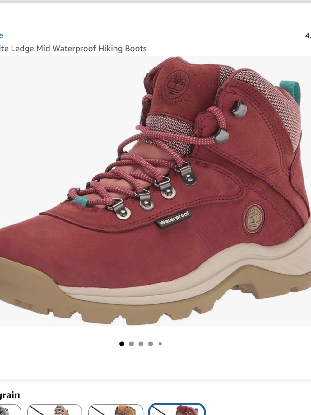 Timberland Women’s White Ledge Mid Ankle waterproof Hiking Boots